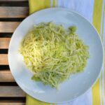 noodles tossed with broccoli pesto